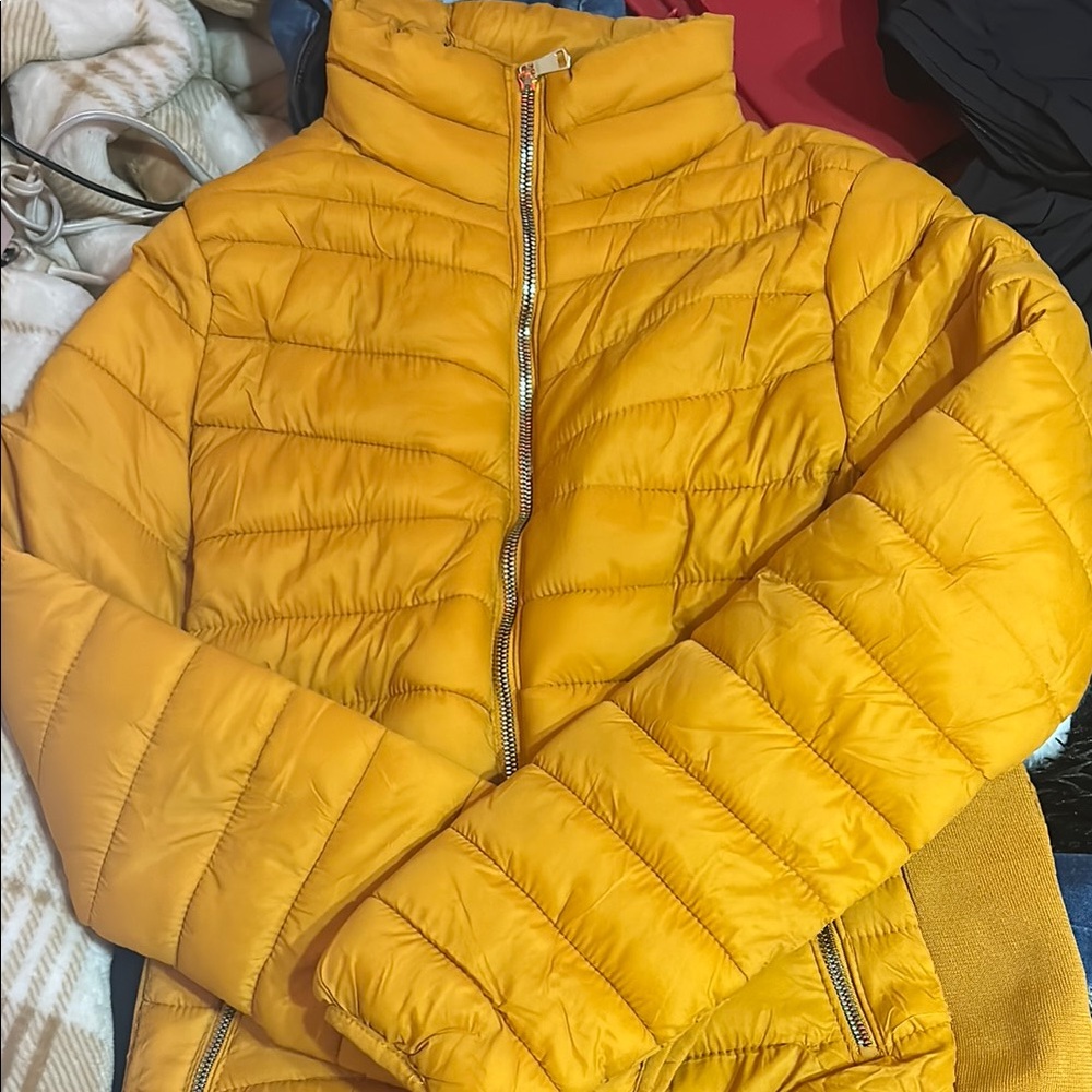 YMI Mustard Yellow Puffer Jacket